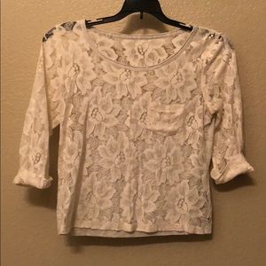 White lace shirt